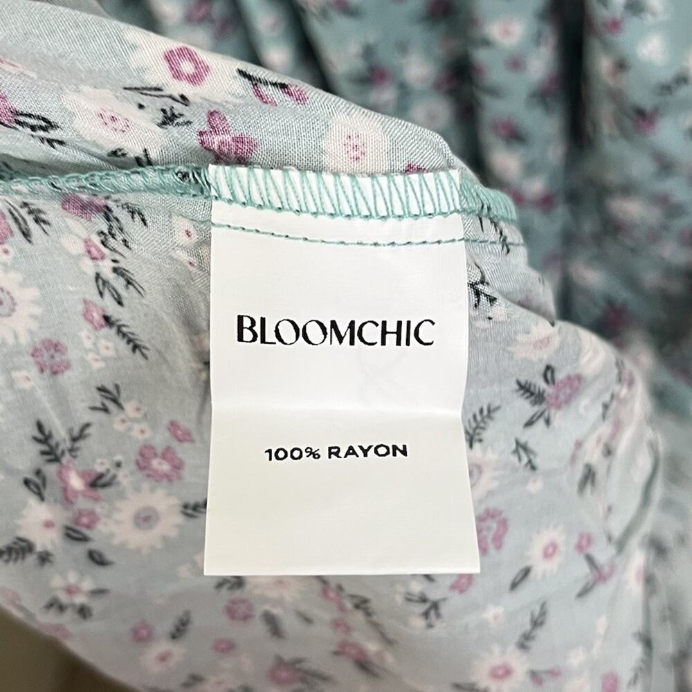 NWT BloomChic Ditsy Floral Tiered Midi Dress 18/20 Plus Sweetheart Blue - Picture 5 of 5